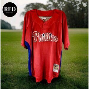 Mitchell & Ness Youth MLB Mesh BP Jersey Philadelphia Phillies Size XL 48